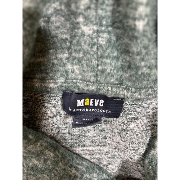 Maeve by Anthropologie Cowl Neck Sweater XL Green Soft Knit Long Sleeve Pullover - Picture 4 of 7